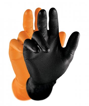 Protismykové nitrilové rukavice 0,15 mm GRIPPAZ-246 XL/10 oranžové 50ks