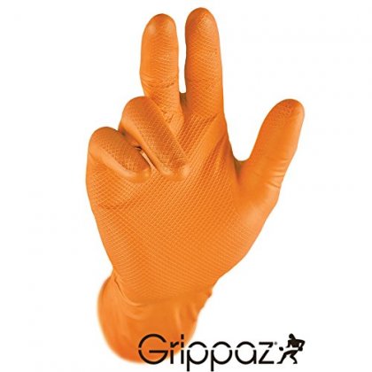 Protismykové nitrilové rukavice 0,15 mm GRIPPAZ-246 XL/10 oranžové 50ks