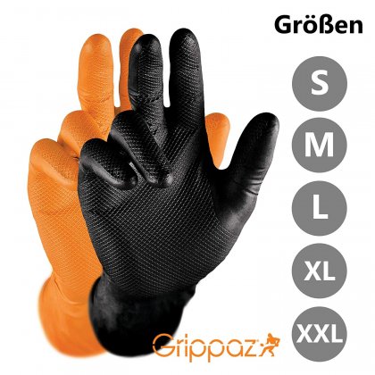 Protismykové nitrilové rukavice 0,15 mm GRIPPAZ-246 XL/10 oranžové 50ks