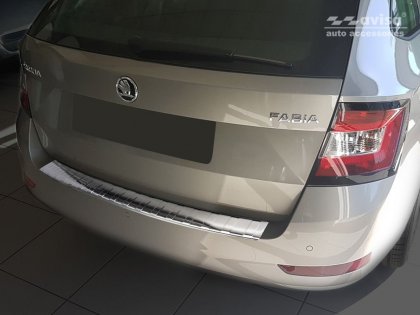Nerezová ochranná lišta zadního nárazníku Škoda Fabia III 18- kombi