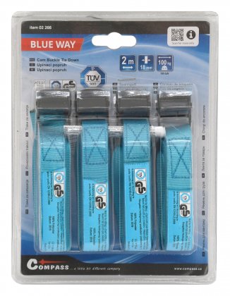 Popruh upínací 4x2m  TÜV BLUE WAY
