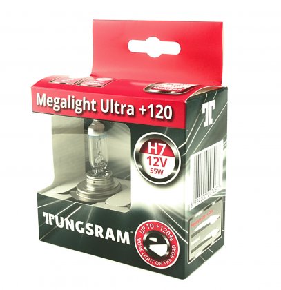 Žárovka TUNGSRAM H7  Megalight ULTRA 120% 58520SNU (2ks)