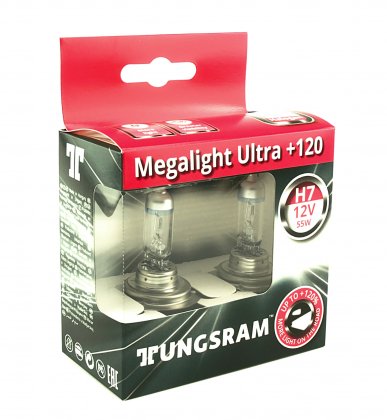 Žárovka TUNGSRAM H7  Megalight ULTRA 120% 58520SNU (2ks)