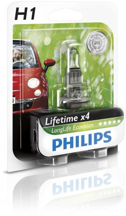 Žárovka Philips H1 LongLife EcoVision 12258LLECOB1