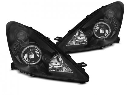 Přední světla angel eyes s LED Toyota Celica T230 99-05 černá