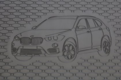 Gumová vana do kufru - BMW X1 2016- (F48) (s vyobrazením vozu) 