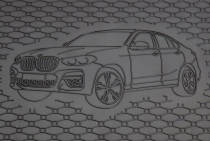 Gumová vana do kufru - BMW X4 2018- (G02) (s vyobrazením vozu) 