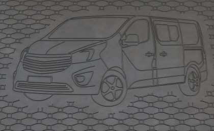 Gumová vana do kufru - FIAT Talento 2016- L1 (s vyobrazením vozu) 