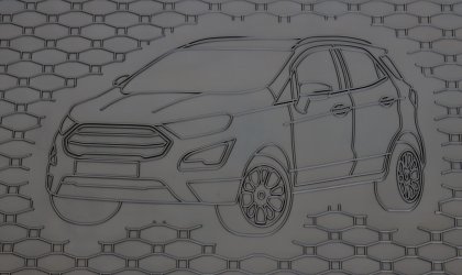 Gumová vana do kufru - FORD Ecosport 2018- Horní i dolní poloha (s vyobrazením vozu) 