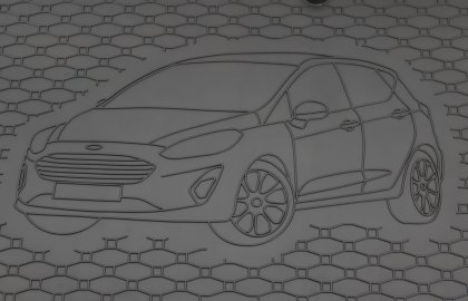 Gumová vana do kufru - FORD Fiesta Hatchback 2017- (s vyobrazením vozu) 