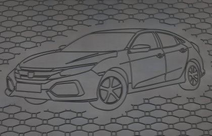 Gumová vana do kufru - HONDA Civic Hatchback 2017--(s vyobrazením vozu)