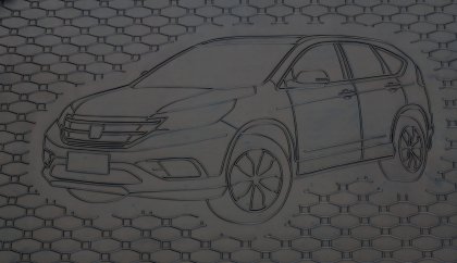 Gumová vana do kufru - HONDA CR-V 2019- Hybrid Horní i dolní poloha (s vyobrazením vozu)