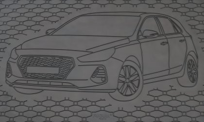Gumová vana do kufru - HYUNDAI i30 Hatchback 2017- (s vyobrazením vozu)