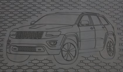 Gumová vana do kufru - JEEP Grand Cherokee 2014- (s vyobrazením vozu)