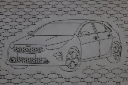 Gumová vana do kufru - KIA Ceed Hatchback 2018- Dolní poloha (s vyobrazením vozu)
