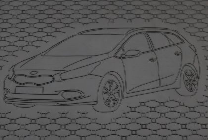 Gumová vana do kufru - KIA Ceed SW 2012- (s vyobrazením vozu)