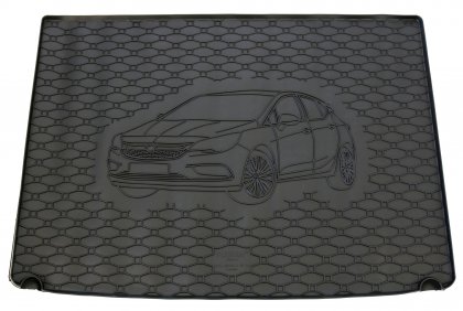 Gumová vana do kufru - OPEL Astra K Hatchback 2015- S rezervou (s vyobrazením vozu)