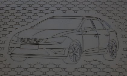 Gumová vana do kufru - SEAT Leon ST 2014- Horní i dolní poloha (s vyobrazením vozu)