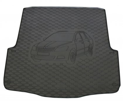 Gumová vana do kufru - ŠKODA Octavia II Combi 2005- (s vyobrazením vozu)