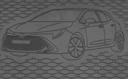Gumová vana do kufru - TOYOTA Corolla Hatchback 2019- Dolní poloha (s vyobrazením vozu)