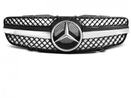 Sportovní maska Mercedes-Benz SL R230 01-12 SL LOOK chrom/černá