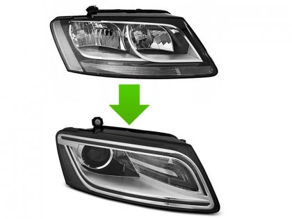 Přední světla s LED denními světly TubeLight Audi Q5 12-17 černá