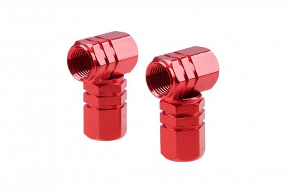 Hliníkové čepičky na ventil červené 4 ks