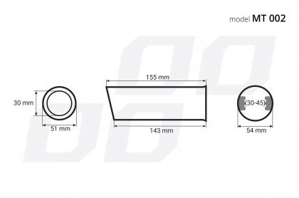 Koncovka výfuků 51mm MT 002 chromová