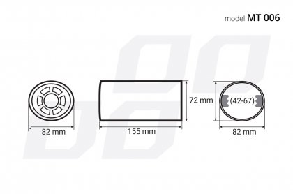 Koncovka výfuků 82mm MT MT 006 chromová