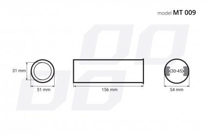 Koncovka výfuků 51mm MT 009 chromová