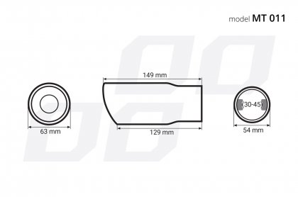 Koncovka výfuků 63mm MT 011 chromová