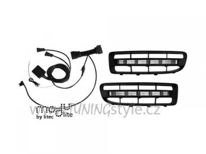 LED denní světla chrom 20 LED RL s mřížkou Škoda Octavia 1U