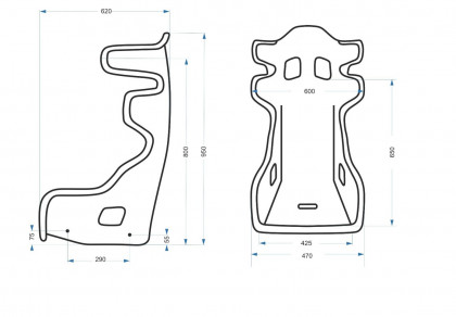 Fotel sportowy SLIDE RS7 FIA Zamsz Czarny