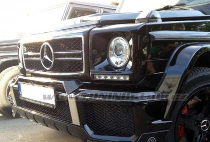 LED denní světla s rámečkem Mercedes-Benz W463 89-12 Brabus look