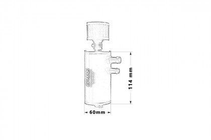 Oil catch tank 0.3L 12mm / 15mm Epman Czarny