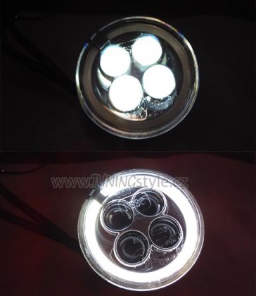 LED světla pro denní svícení kulatá s kroužky DRL NSSC 510L