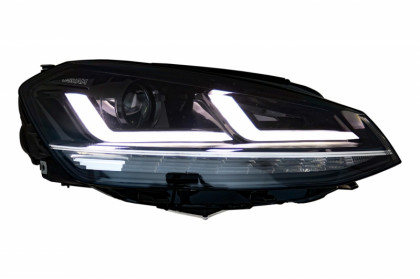 Přední světla LED OSRAM, s LED denními světly, LED dynamickým blinkrem pro VW Golf VII 12-17 chrom