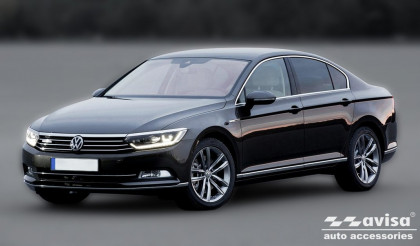 Prahové ochranné nerezové lišty Avisa Volkswagen Passat B8 14- chrom