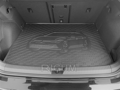 Gumová vana do kufru - VW Golf VIII Hatchback 2020- Horní poloha (s vyobrazením vozu) 
