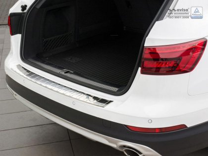 Nerezová ochranná lišta zadního nárazníku Audi A4 B9 Avant ALLROAD 2015-
