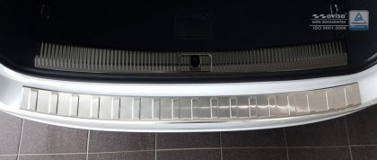 Nerezová ochranná lišta zadního nárazníku Audi A4 B9 Avant žebrovaná 2015-