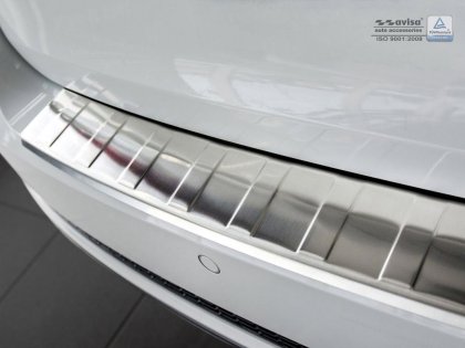 Nerezová ochranná lišta zadního nárazníku Audi A4 B9 Avant žebrovaná 2015-