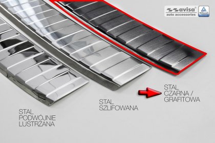 Nerezová ochranná lišta zadního nárazníku Audi SQ5 grafitová 2013-2016