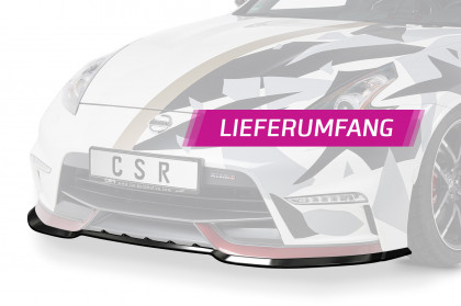 Spoiler pod přední nárazník CSR CUP - Nissan 370Z Nismo černý lesklý