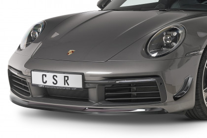 Spoiler pod přední nárazník CSR CUP - Porsche 911/992 carbon look lesklý
