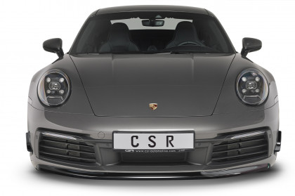 Spoiler pod přední nárazník CSR CUP - Porsche 911/992 carbon look lesklý