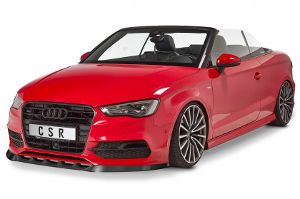 Spoiler pod přední nárazník CSR CUP - Audi A3 8V Cabrio S-Line Facelift  14-16 carbon look lesklý