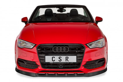 Spoiler pod přední nárazník CSR CUP - Audi A3 8V Cabrio S-Line Facelift  14-16 černý lesklý