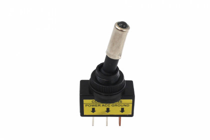 Włącznik Toggle Chrome typ.1 Led Yellow