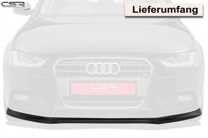 Spoiler pod přední nárazník CSR CUP - Audi A4 B8 2011/2015 carbon look lesklý